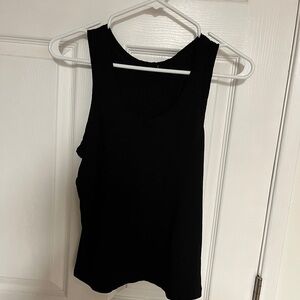 WHBM size small black tank top no size tag bust measurements to show size